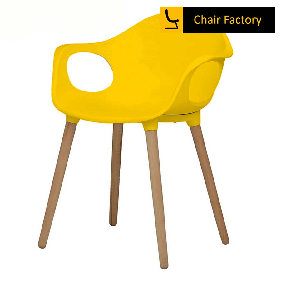 Yellow Jolie Wooden Cafe Chair